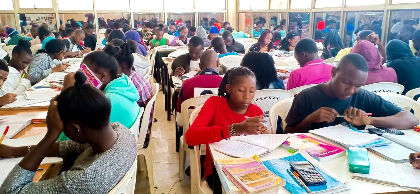 Students Studying at Zion Community Library